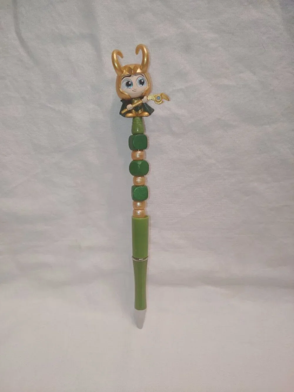 Disney Doorable- Loki- Handmade Beaded Pen
